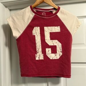 Burgundy and Cream Shirt. Brandy Melville look.